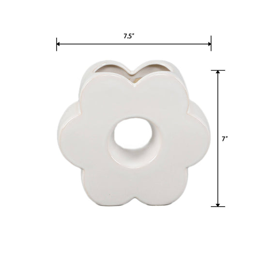 White Ceramic Flower Vase